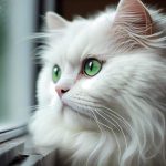 White Maine Coon cat